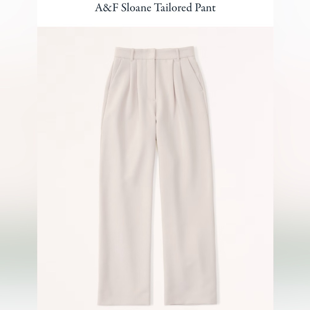 Abercrombie & Fitch Sloane tailored pant in light taupe size 8
